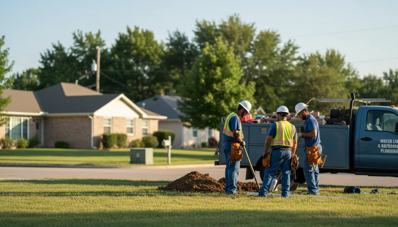 Residential water line and bathroom plumbing service in Toledo, OR